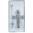 Crib Medallion and Rosary - Boy/Blue - "Protect this Child" - MADE IN ITALY!