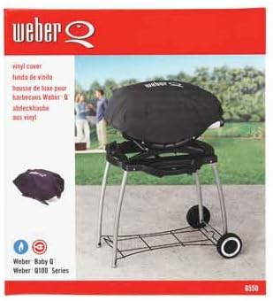 Weber Grill Cover 26.5" X 17.75" X 9.75" Fits Weber Baby Q And Weber Q100 Series Grills Vinyl