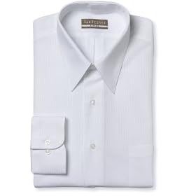 <b>Van Heusen Wrinkle Free Fitted Dress Shirt- Satin Stripe Point Collar</b>