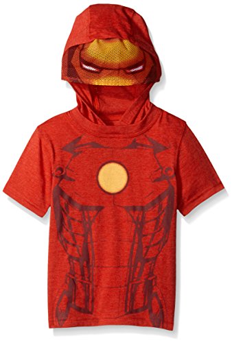Marvel Boys' Costume Masked Hooded Tee Shirt