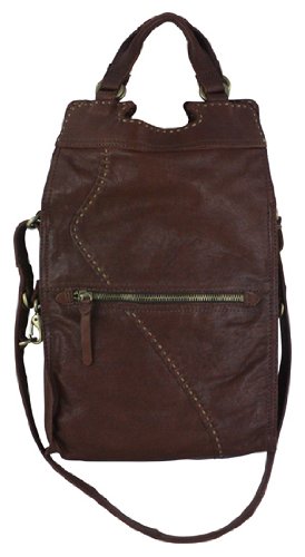 Lucky Brand Abbey Road Fold-Over Tote,Bourbon,one size