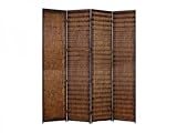 4 Panel Room Screen (Brown) (84"H x 84"W x 1.5"D)