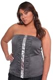 Torrid Plus Size Sparkle Ruched Ponte Knit Tube Top