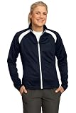 Ladies Colorblock Tricot Track Jacket