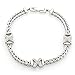 Sterling Silver Diamond "X" Bracelet