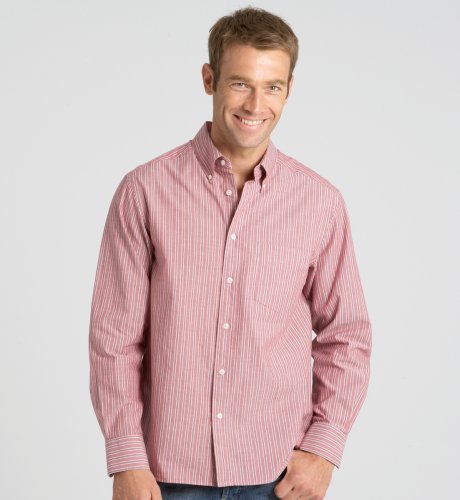 Big & Tall Blue Harbour Long Sleeve Oxford Stripe Shirt