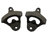 2 PACK of Okallo Products Cast Iron Wall Mount Bottle Opener - Rustic Look for Man Cave (2)