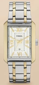 Fossil #FS4654 Men's Roman Two Tone Stainless Steel Analog Watch