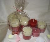 100% Beeswax Candles - 12 Tea-Lights Valentine Colors! (RED, PINK and IVORY)