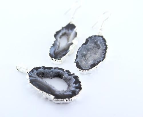Plate Geode Slice Set (Earring))