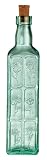 12 Pcs Bormiolli Rocco Fioro Embossed 18 Oz Glass Bottle with Cork Closure