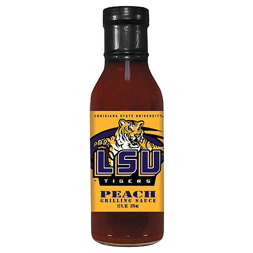 Louisiana State Fightin Tigers NCAA Peach Grilling Sauce - 12oz by Hot Sauce Harry