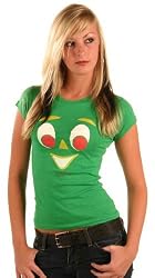 Gumby Clay Face Green Juniors T-shirt Tee