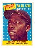 Hank Aaron baseball card 1958 Topps #488 (Milwaukee Braves) (Poor Condition)