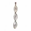 Silver Stone Pendants, Size: 66mm (2.6 inches)