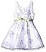 Youngland Girls' Purple Schiffli Occasion Dress With Knit Cardigan