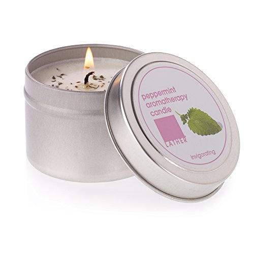LATHER Peppermint Aromatherapy Candle, 4-Ounce Tin