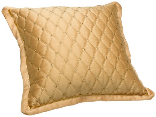 Croscill White Label Lux Square Pillow, Gold