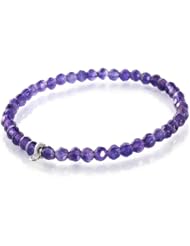 Chrysalis Calm Cut Amethyst Stretch Charm Bracelet CRB0042CUTAMTH