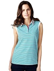 Per Una Pure Cotton Striped Polo Shirt