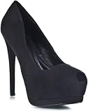 Qupid Tatum-01 Keyhole Peep Toe Platform Pumps