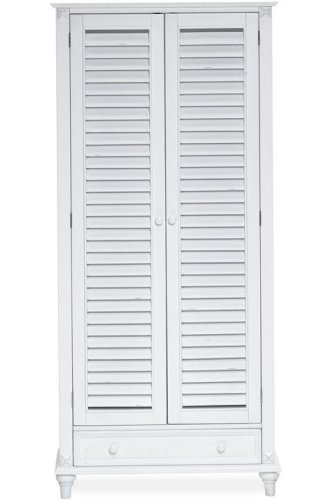 Savannah Six - shelf Bookcase With Drawer And Wood Doors, SIX-SHELF, WHITE