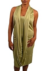 Sleeveless Silk Wrap  Dress