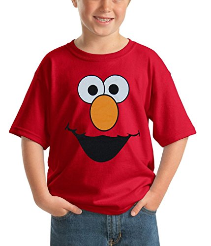 Sesame Street Elmo Face Youth Kids T-Shirt-Youth Medium [10/12]
