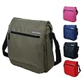 Mens Womens Boys Girls School College Dispatch Messenger Bag (Olive/Black/Navy/Red/Pink)