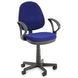 Chaise de bureau bleu avec accoudoirs