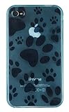 Dog Prints Case for Apple iPhone 4 (Fits AT&T & Verizon Models) - Blue