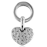 Sterling Silver Diamond Heart Filigree Pendant