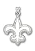 NFL New Orleans Saints Sterling Silver Logo Pendant (5/8-Inch)