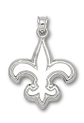 NFL New Orleans Saints Sterling Silver Logo Pendant (3/4-Inch)