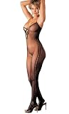 Beaded Bodystocking in Black