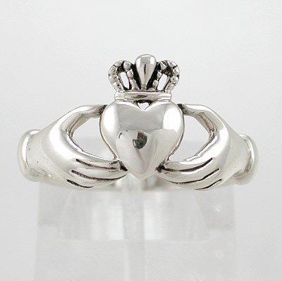 Irish Friendship / Love Claddagh Ring in Sterling Silver, #2601