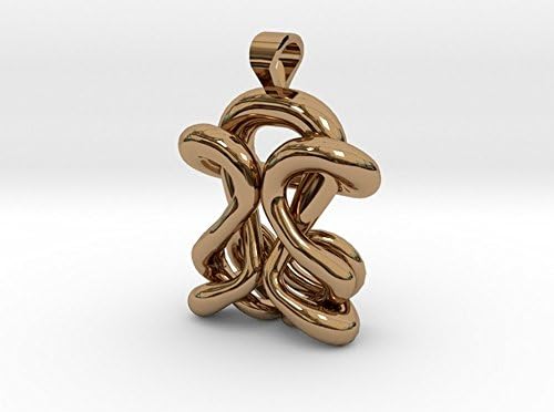 3D Printed Infinity / Celtic / Endless Knot Pendant in Brass. Polished Finish