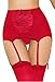 Estanla Women's Sexy High-waisted Hollow-out Lace Garters(Large,Red)