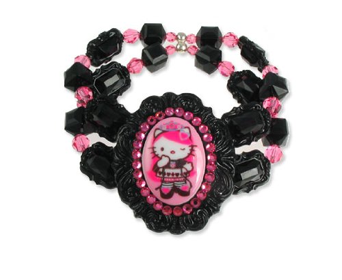 Tarina Tarantino Hello Kitty Pink Head Queen of Pink Cameo Bracelet – Jet