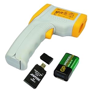 Non-Contact IR Laser Infrared Digital Thermometer with Laser with USB2.0 AAGPtek® All-in-One Card Reader