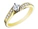 Diamond Channel Set Engagement Ring 1/4 Carat (ctw) in 14K Yellow Gold
