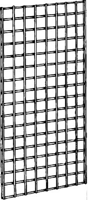 Quality Store Fixture Deluxe Grid Panel for Retail Display 2' x 4' Packed 3 per carton, Chrome Plated
