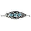 Sterling Silver Oval-cut Turquoise Cuff Bracelet
