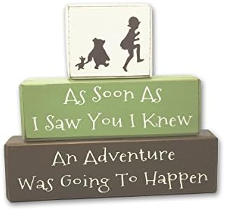 Classic Winnie the pooh stacking wood blocks As soon as I saw you