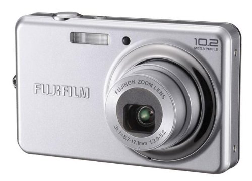 Fujifilm Finepix J27 Digitalkamera (10 Megapixel, 3-fach opt. Zoom, 6,9 cm (2,7 Zoll) Display) Silber