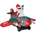 6ft Airblown Inflatable Animated Santa in Plane