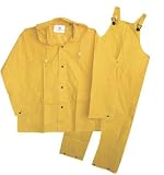 Boss 3PF2000YX 3-Piece Extra-Large Yellow Unlined Rainsuit
