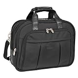 Mcklein USA 70715 Damen R Series Nylon 17 Inch Detachable-Wheeled Laptop Case - Black