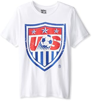 USA Soccer Team Logo Number 10 Adult White T-Shirt (Adult XX-Large)