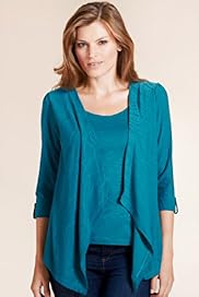 Per Una Textured Waterfall Mock Layer Top